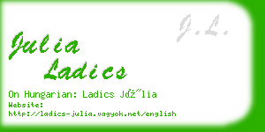 julia ladics business card